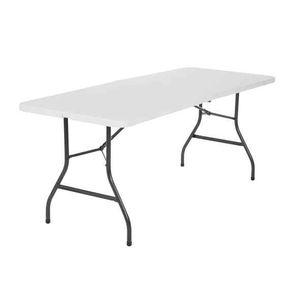 6 Foot Premium Folding Table, White Speckle  Shipment From Walmart
