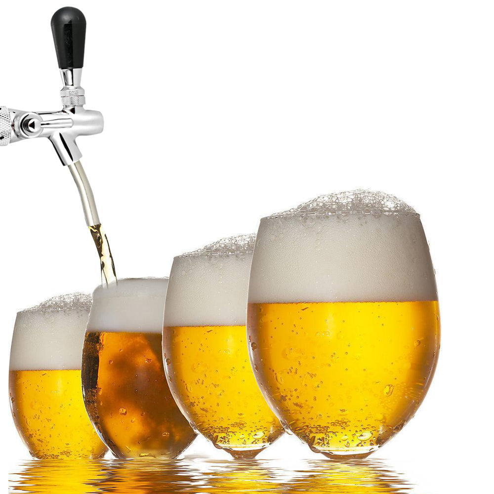 Adjustable Flow Control Chrome Draft Beer-faucet Tap G5/8 Shank Long Stem Home Brew Keg Tap