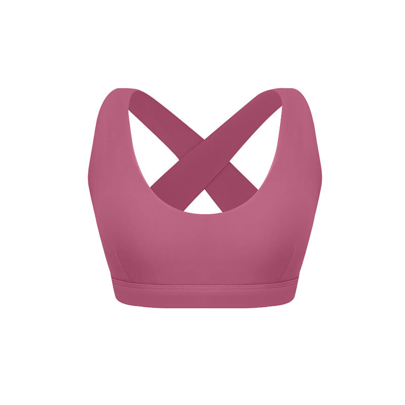 X-type Hollow-out Beauty Back High Elastic Sports Bra