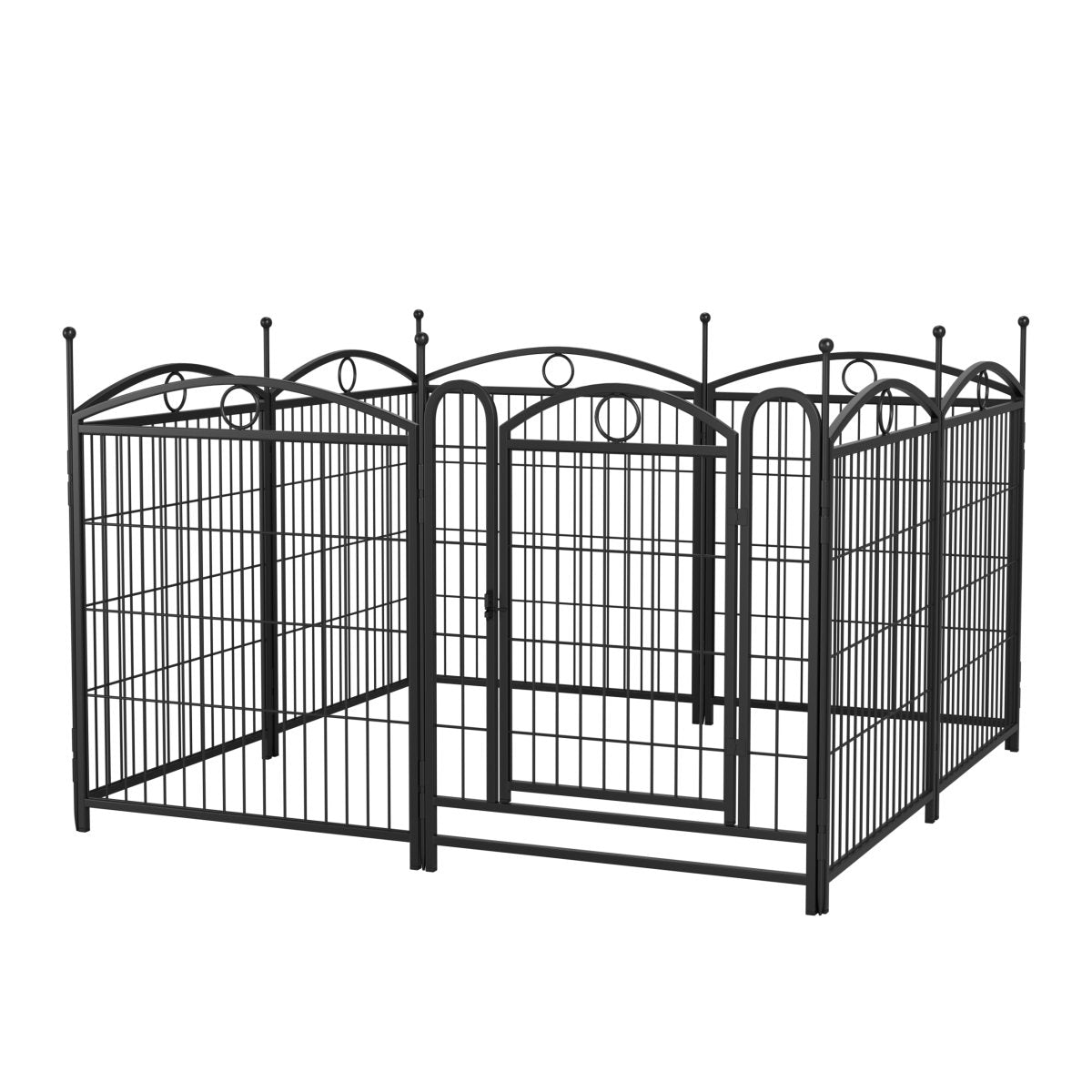 Dog Playpen Indoor 32 inch 8 Panels Metal Dog Pen Pet Dog Fence Outdoor Exercise Pen with Doors, Heavy Duty Dog Fence Puppy Pen for Large Medium Small Dogs Indoor Outdoor Foldable Pet Exercise Pen