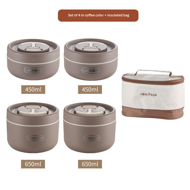 304 Stainless Steel Thermal Lunch Box Microwave-Safe Insulated Container For Office Workers