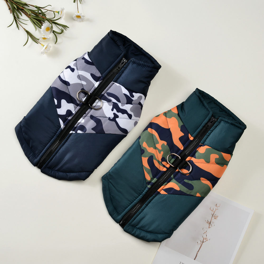 AutumnWinter Pet Clothing Camouflage Print Puppy