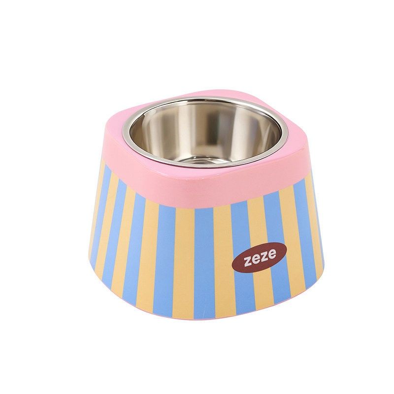 Stainless Steel Cat Water Bowl Drinking Basin Pet Neck Supporting