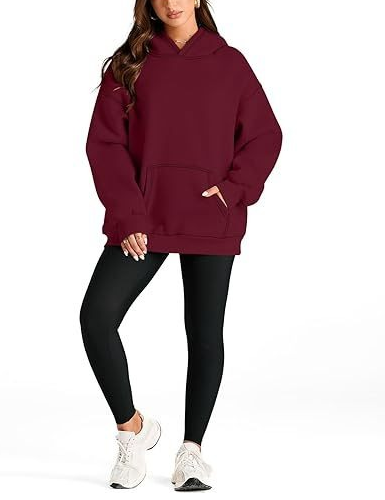 2026 New Arrival Womens Solid Color HoodieFashion Loose Casual Athletic Sweatshirt For Ladies