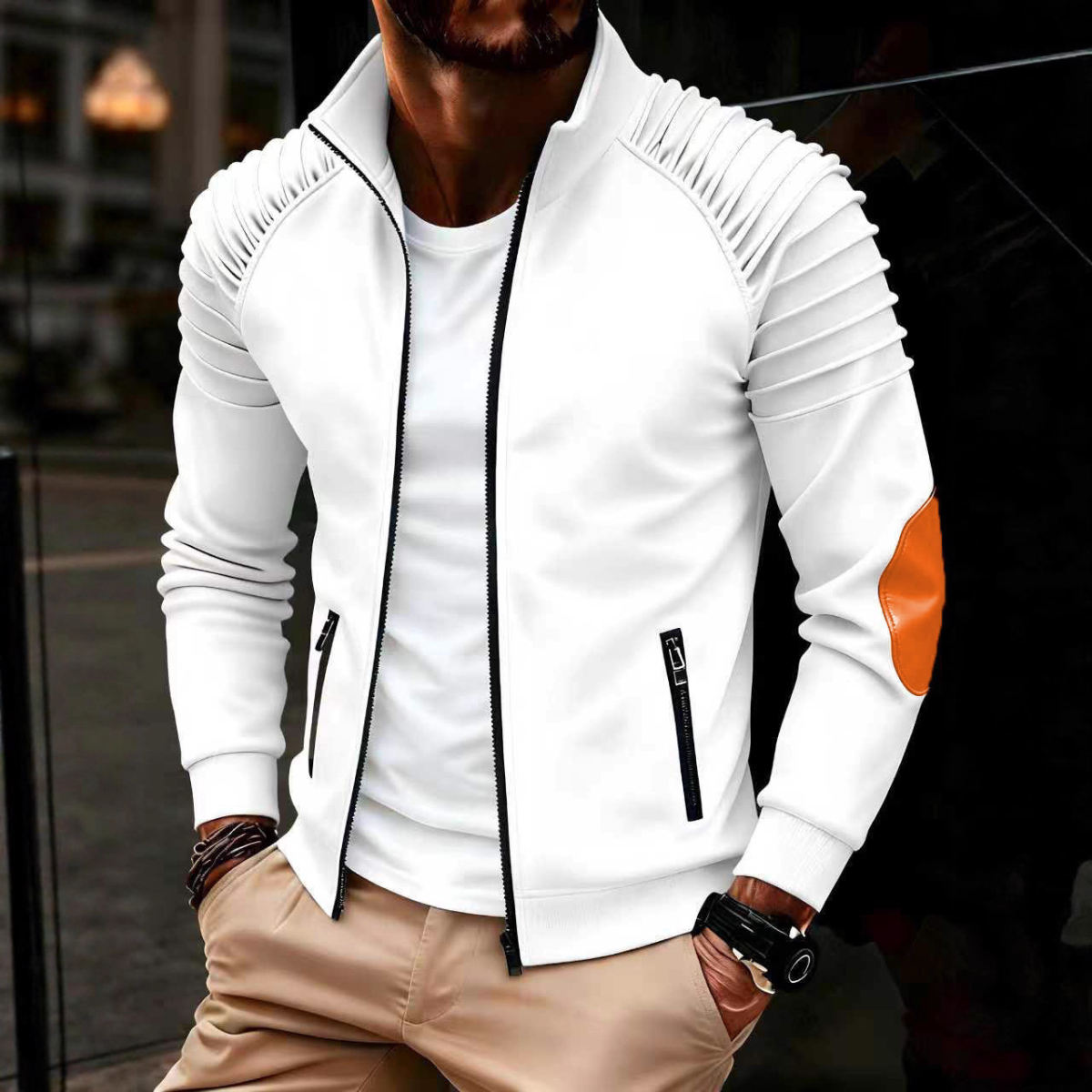 Stand-collar Windproof Mens Fashion Casual Jacket