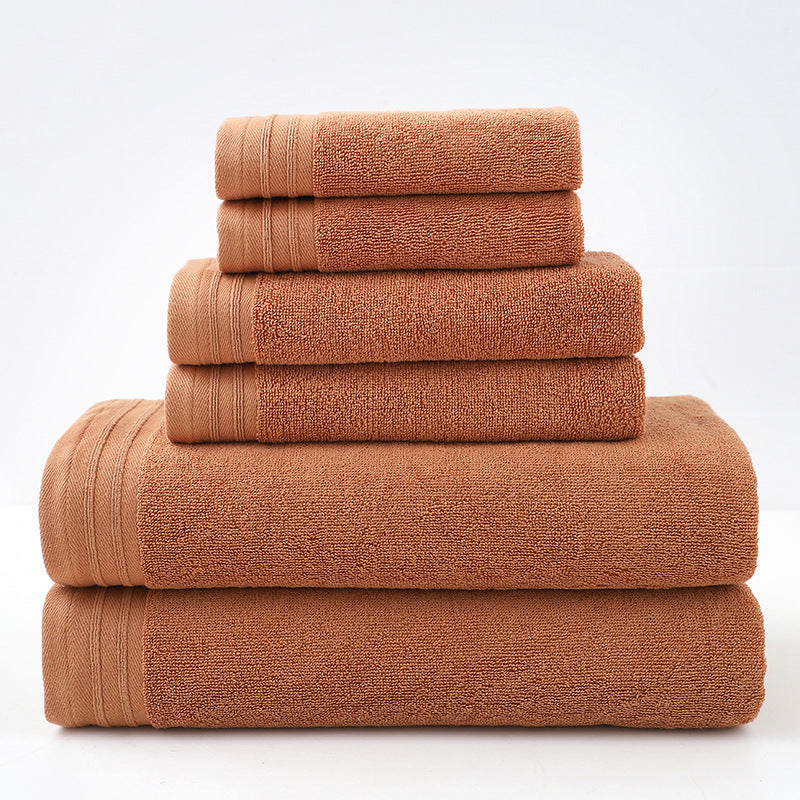 6-Piece Pure Cotton Bath Towel Set All-Cotton Towel Set
