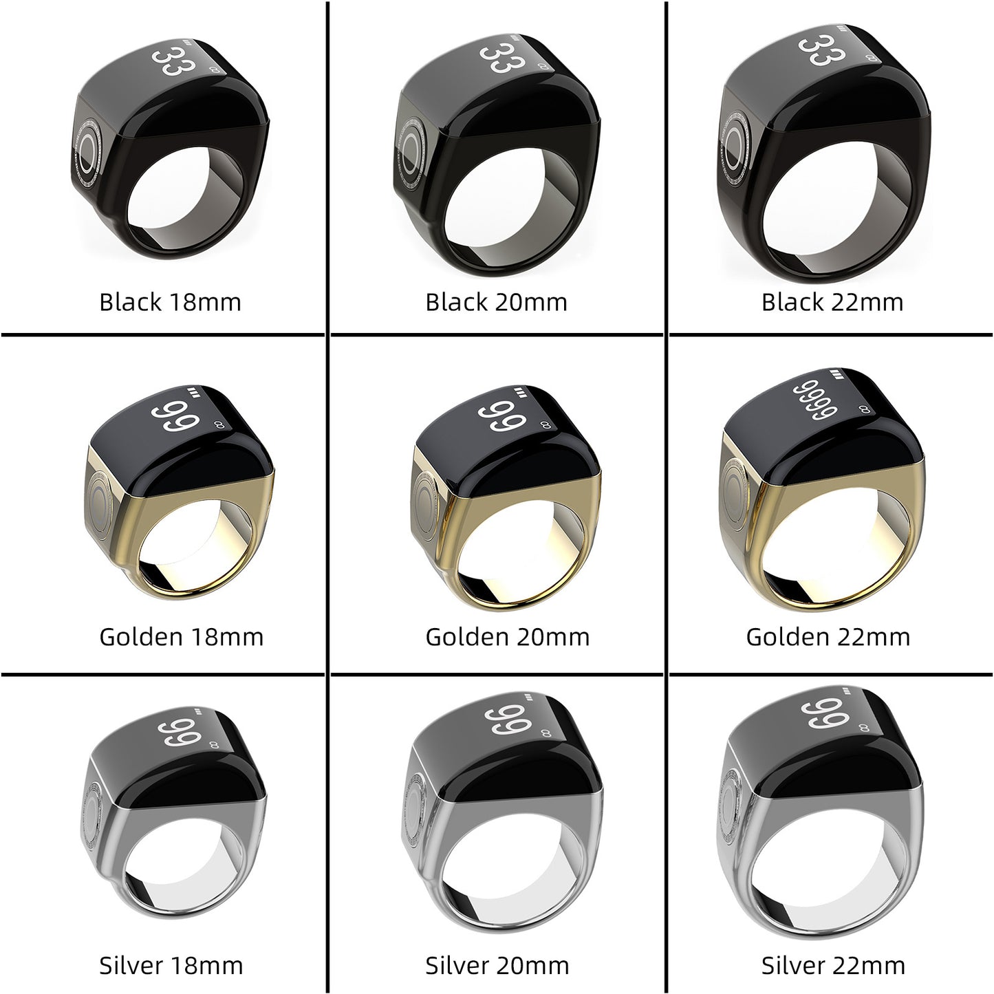 Smart Ring QB702 Made Of Zinc Alloy With Bluetooth Connectivity