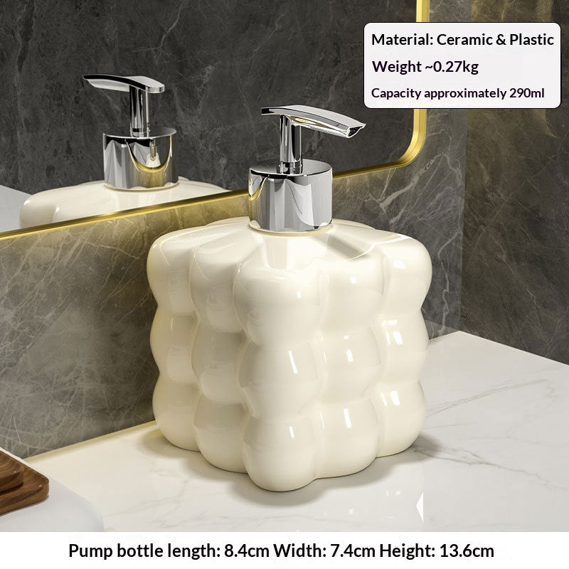 Hand Sanitizer Ceramic Pump Shampoo And Body Wash Dispensing Bottle