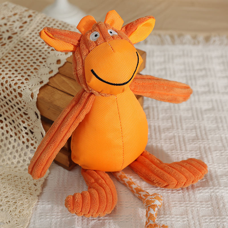 New Pet Dog Plush Sounding Cartoon Cow Cartoon Pig Animal, Bite-resistant Pet Toys