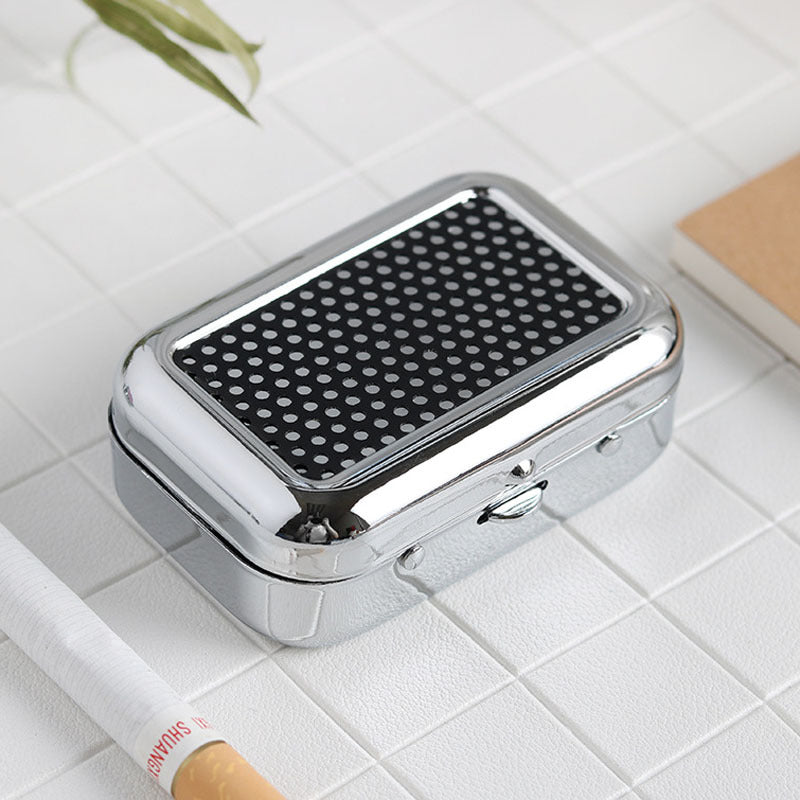 Creative Mini Metal Pocketable Ashtray Car Outdoor Smoking Set Accessories