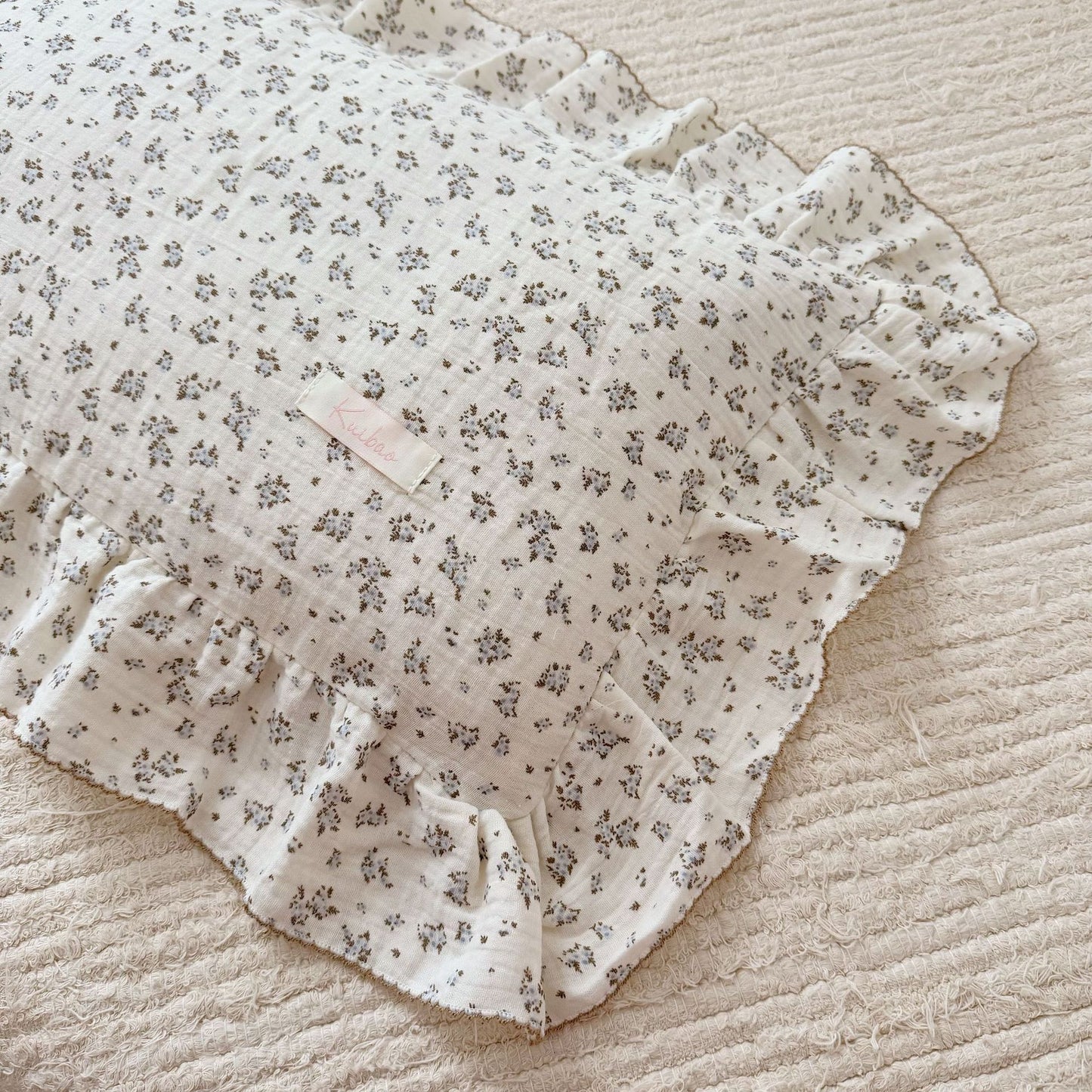 Korean-style Floral Cotton Gauze Pillowcase