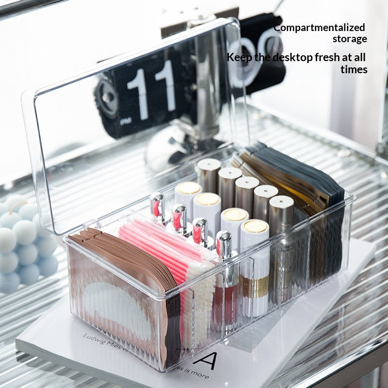 Transparent Makeup And Nail Art Storage Box With A Lid For Lashes And Nails