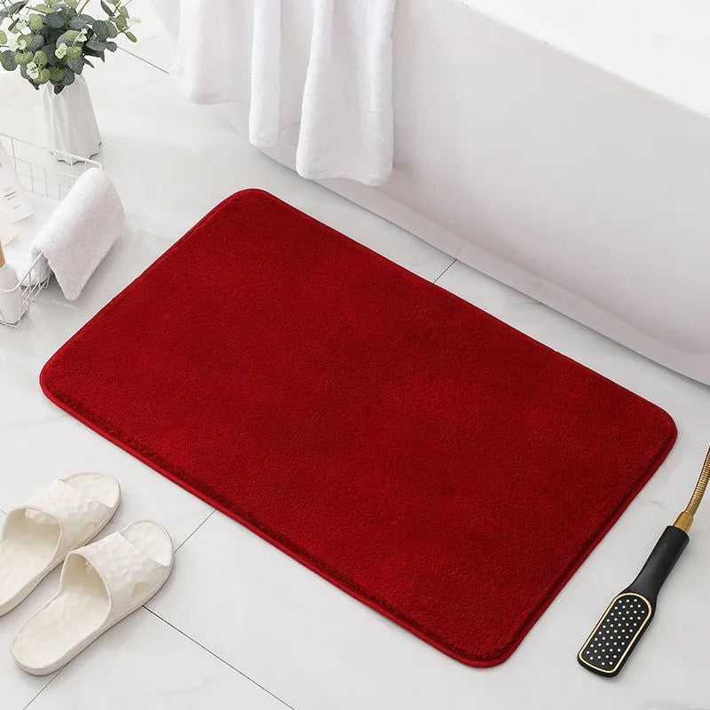 Ultra-fine Fiber Faux Cashmere Bath Mat Water-absorbent And Non-slip Floor Mat For Home Bedroom Rug Living Room Carpet