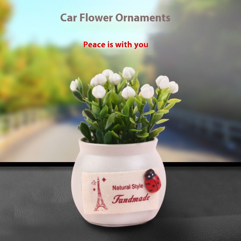 Auspicious Fruit Potted Plant Flower Personalized Car Accessories Aromatherapy Flower Bottle Ornaments