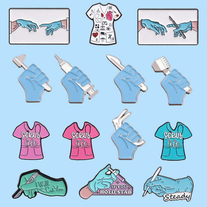 Baking Paint For Metal Badge Personality All-matching Badge Pin Accessories