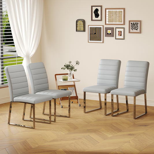 4 Pack  Heavy Duty Chairs Set 2.1 Thick Cushion, Iron Frame, Perfect For Home Or Office. Classic Colors, Great Value
