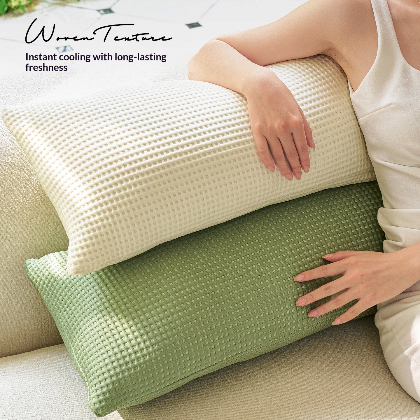 Long Cushion Pillow Ice Silk Cooling Summer Style