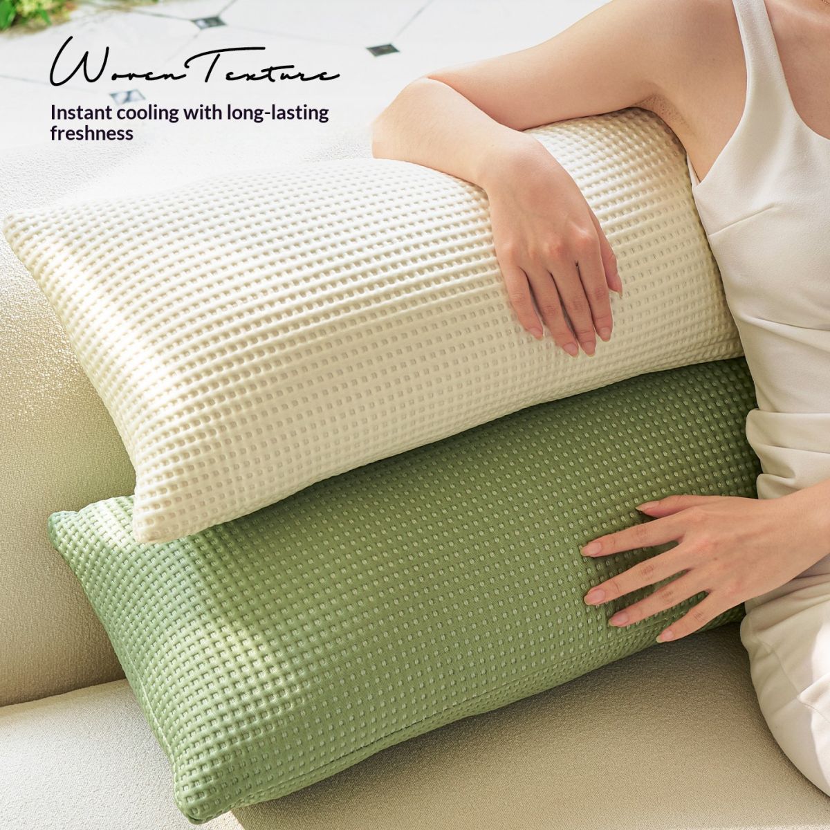 Long Cushion Pillow Ice Silk Cooling Summer Style