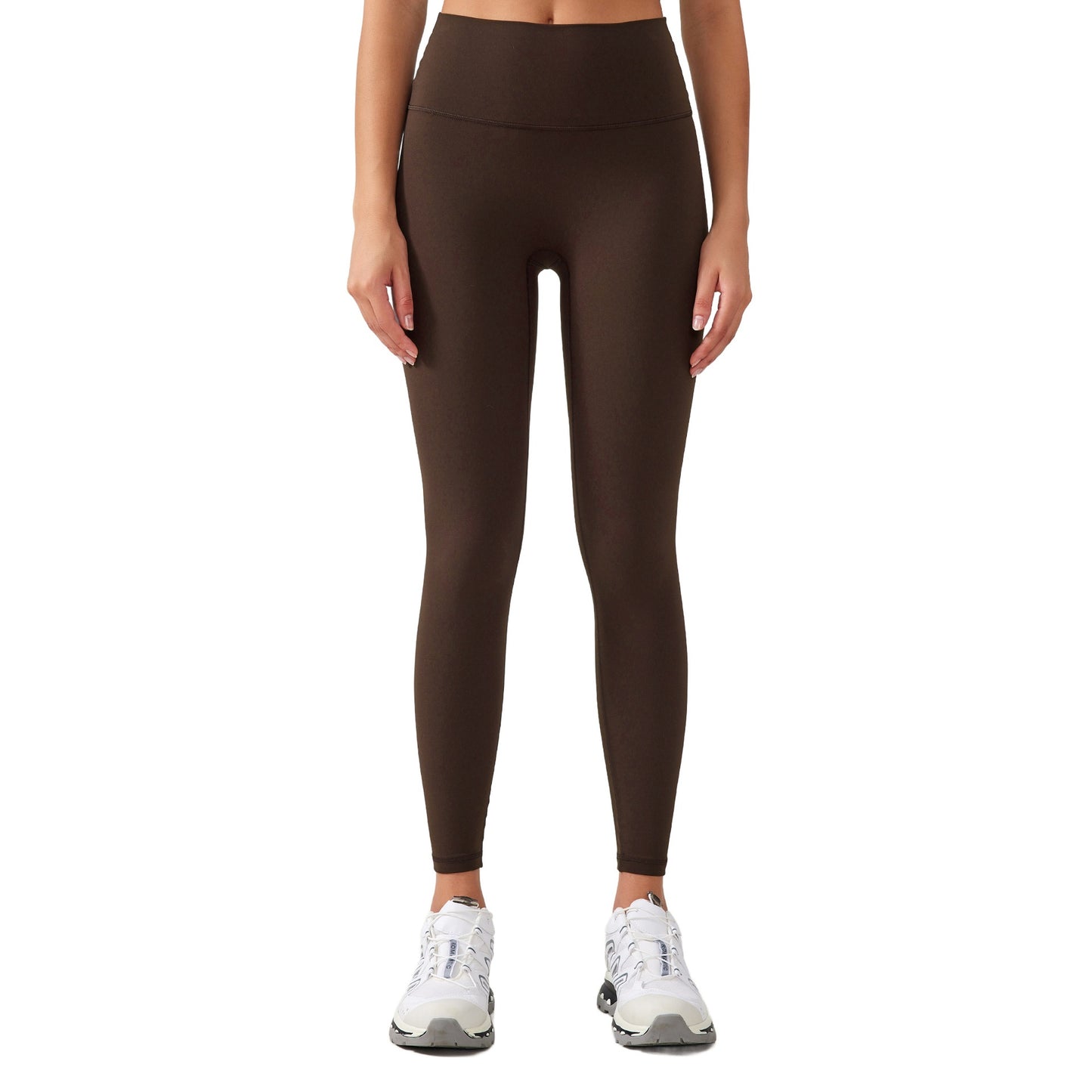 One Size Fits All Nude-Feel High-Waist Yoga Pants Tummy-Control Hip-Lifting For Fitness