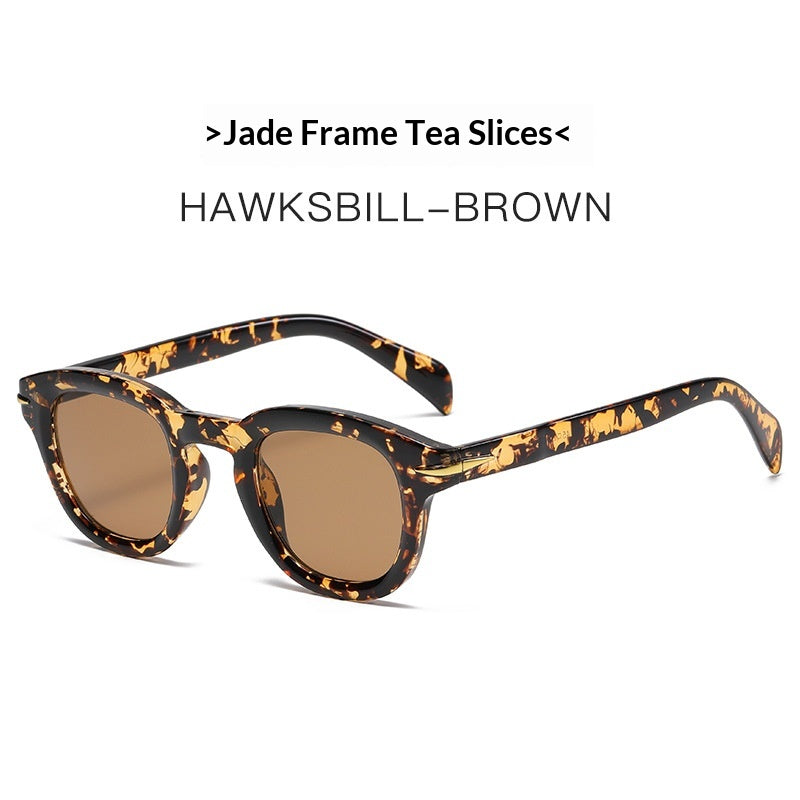 Korean-style Trendy Round-studded Small-frame Sunglasses