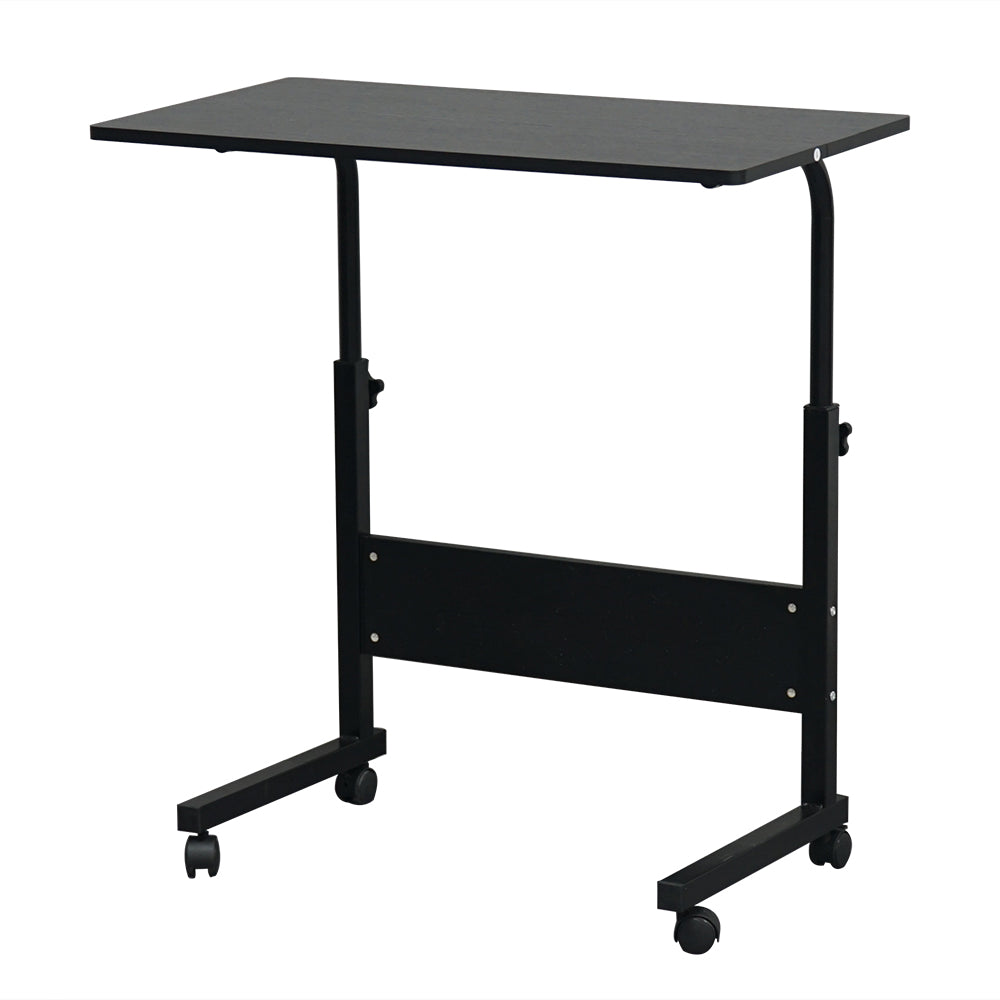 Adjustable Height Mobile Computer Desk Rolling Computer Desk, Height Adjustable Mobile Laptop Stand Desk Rolling Cart, Mobile Small Standing Desk Portable Rolling Laptop Desk Overbed Bedside Desk