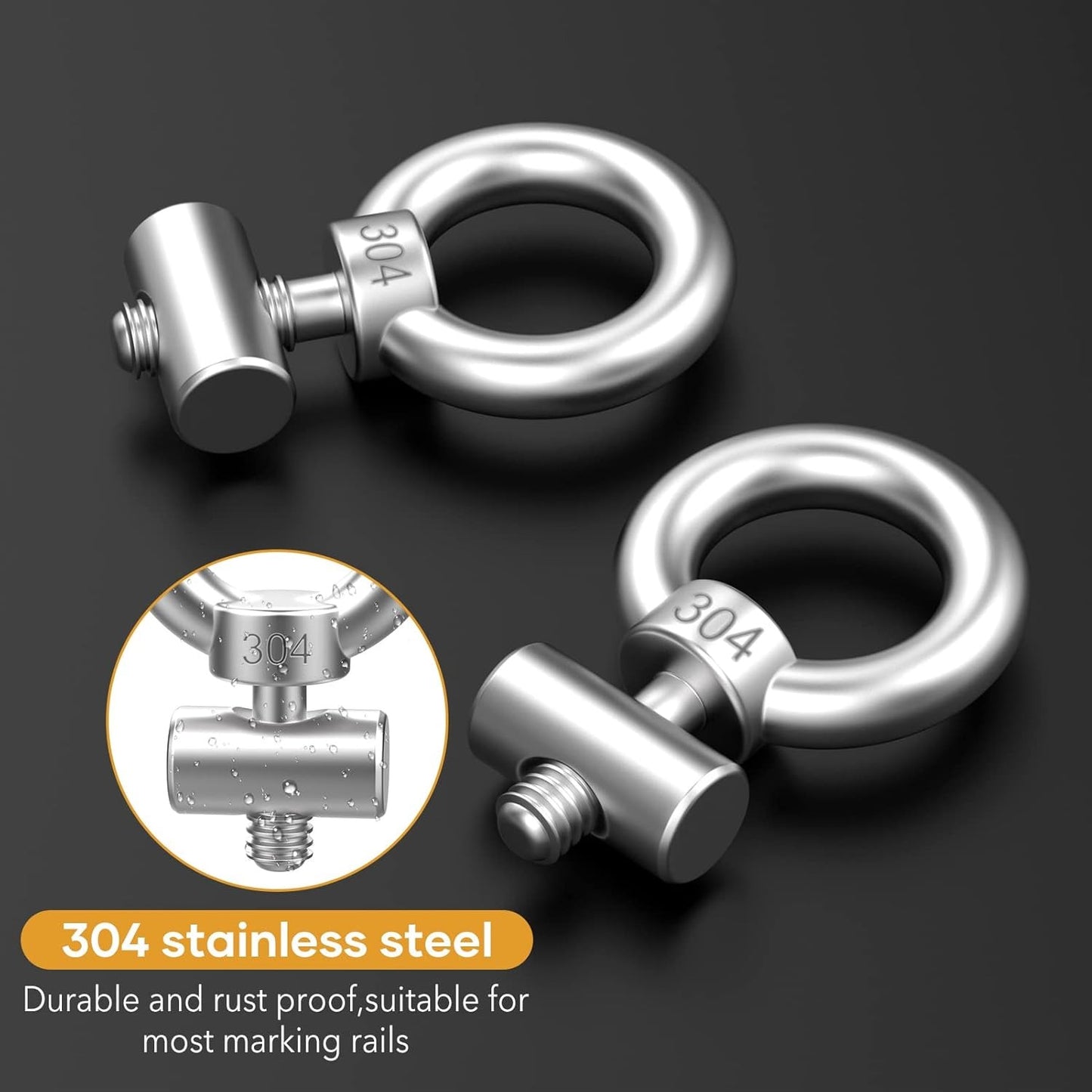 6 Set Keder Stopper Blocking Kit For Keder Rail Stopper Bolts End Stopper With 6 Carabiners Keder Rail Caravan Awning Hooks Keder Rail Accessories