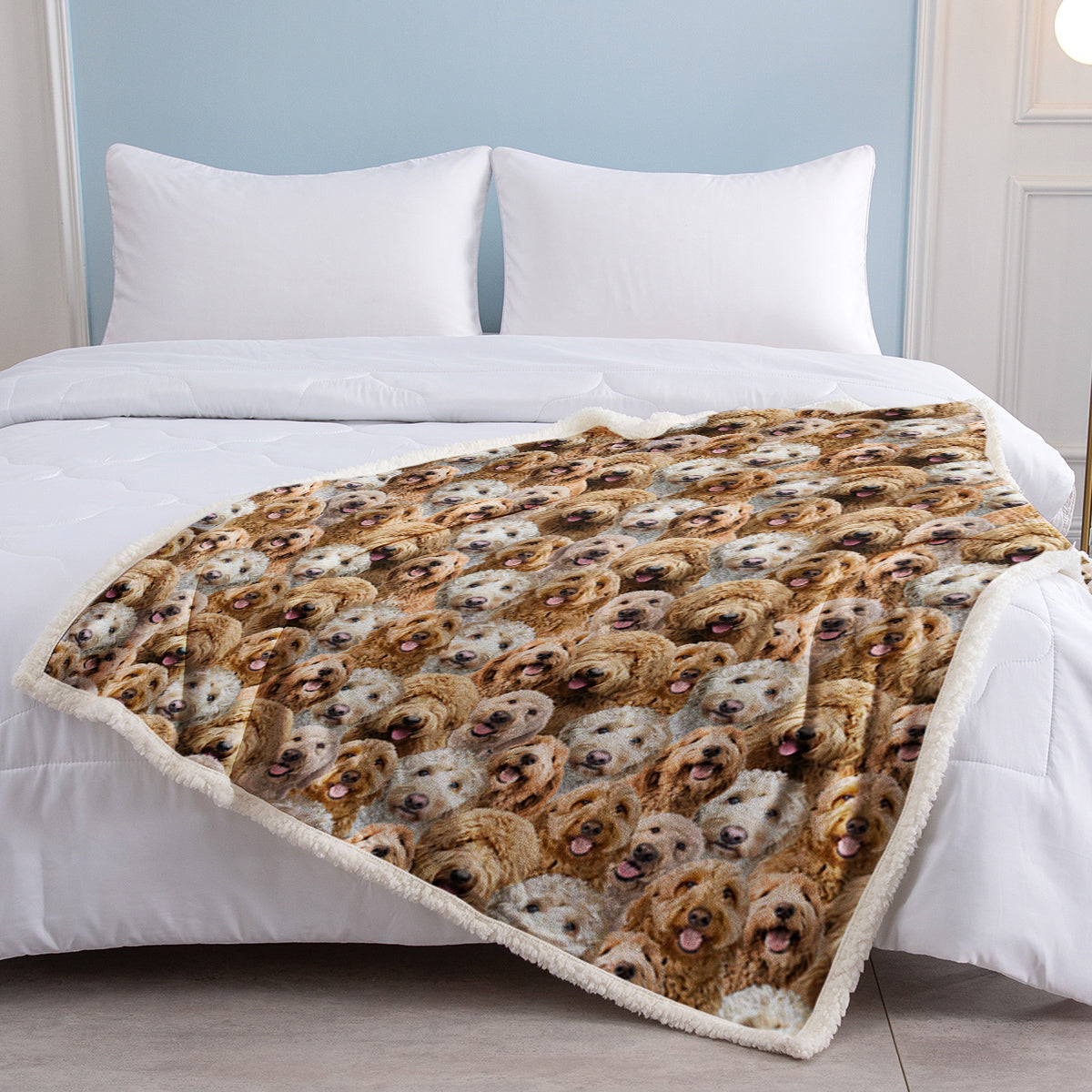 Cockapoos Fleece Blanket Fuzzy Dogs Blanket For Kids Adults Cute Puppy Cockapoos Throw Blanket Puppy Dog Animal Pattern Sherpa Blankets Cockapoos Gifts For Women