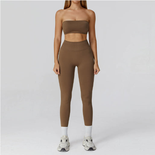 Hollow-out Beauty Back High Waist Yoga Clothes Fitness Suit