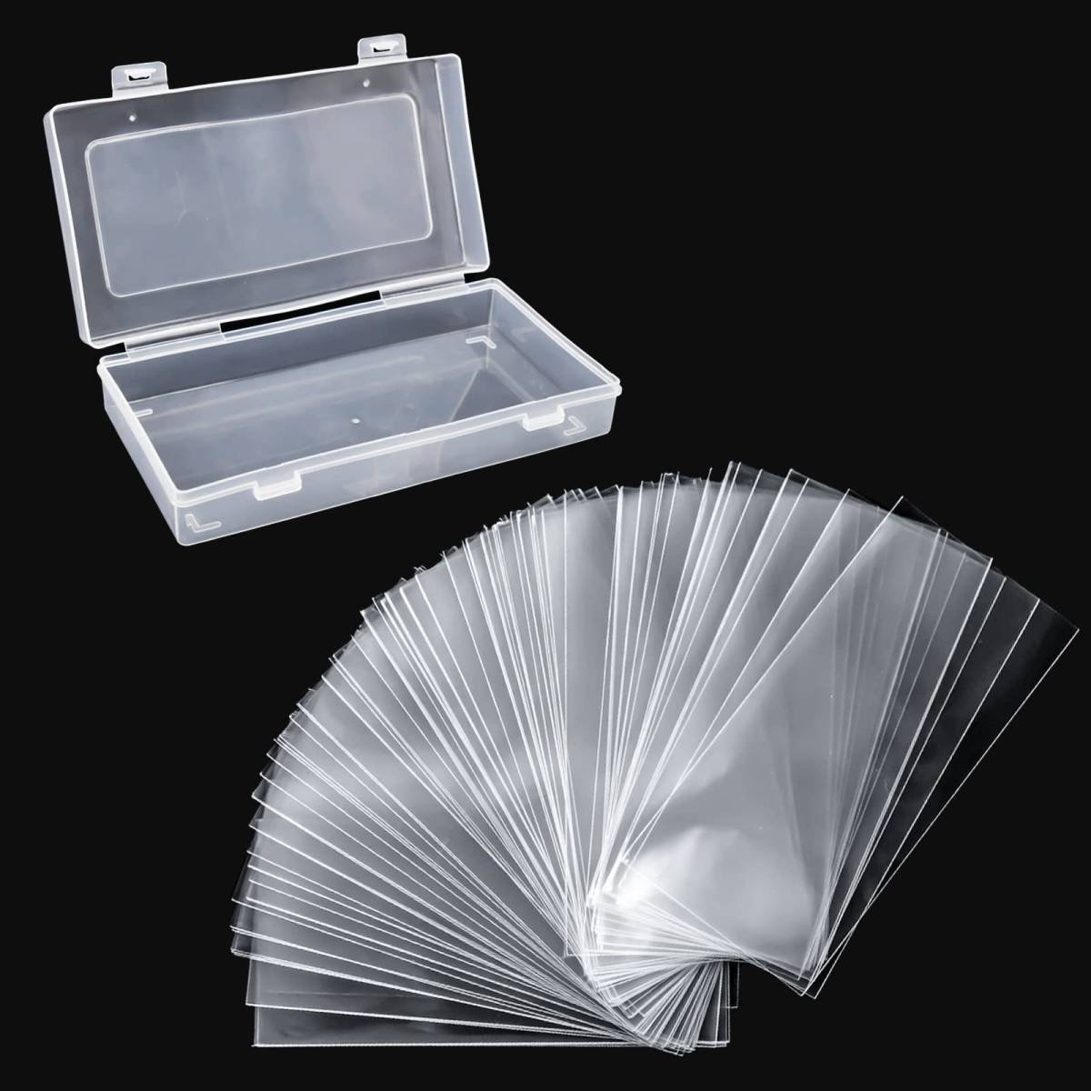 Banknote And Commemorative Coin Protective Pouches Storage Bags 100-piece Collection Box