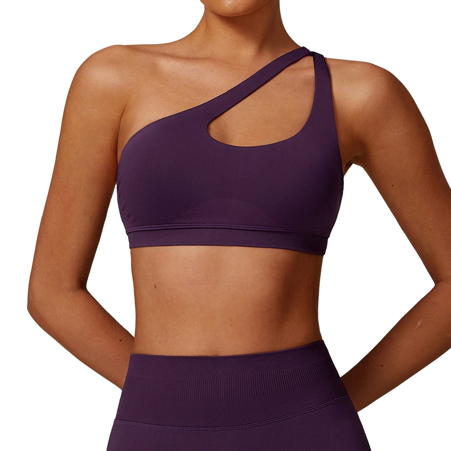 One-shoulder Seamless Beauty Back Yoga Bra Quick-drying Sports