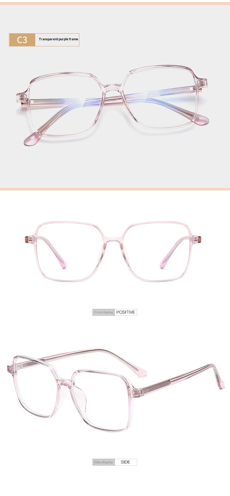 Lijia Korean Version Large Frame Anti Blue Light Goggles, Internet Famous, Same Type Of Goggles 1542