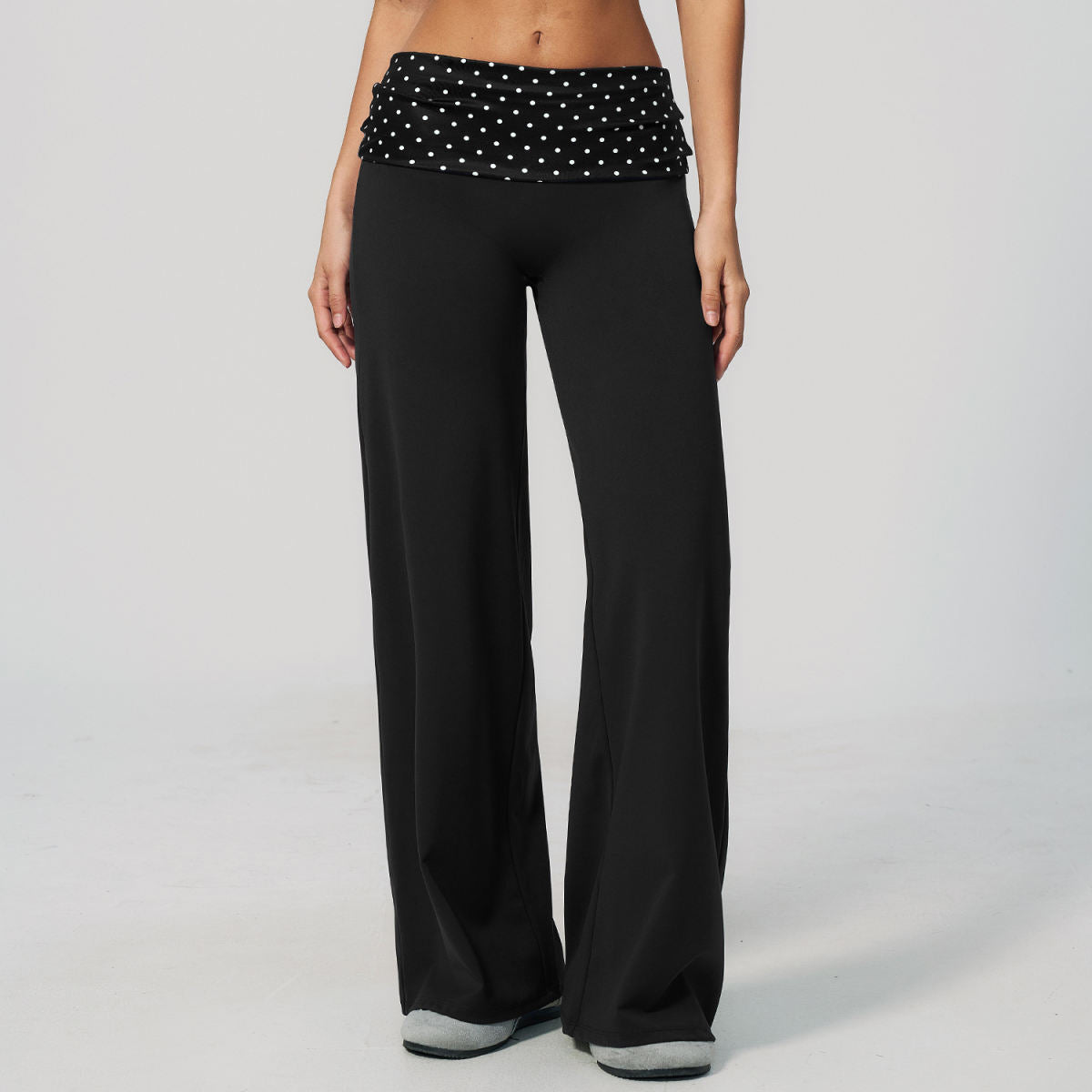 Folding-waist Fitness High-rise Tummy-control Yoga Pants