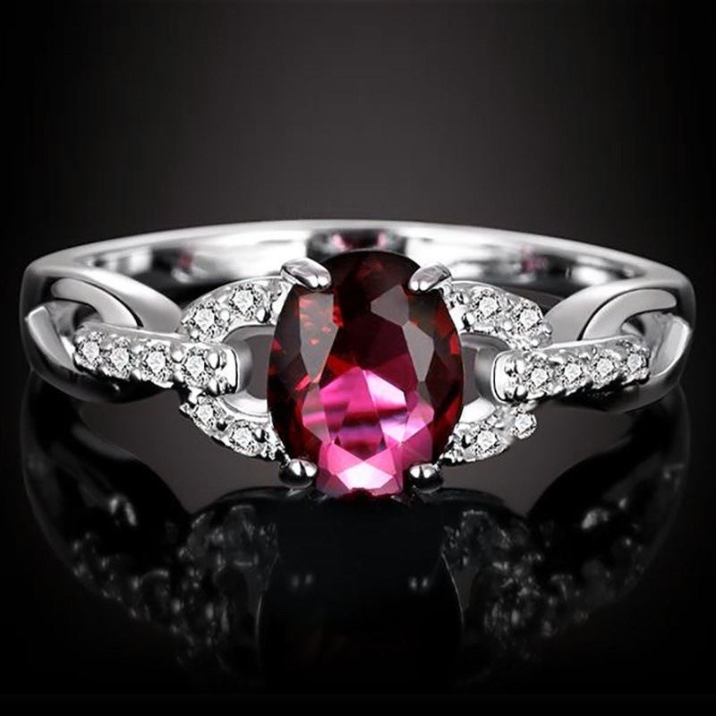 New Inlaid Sapphire Ring Accessories Zircon