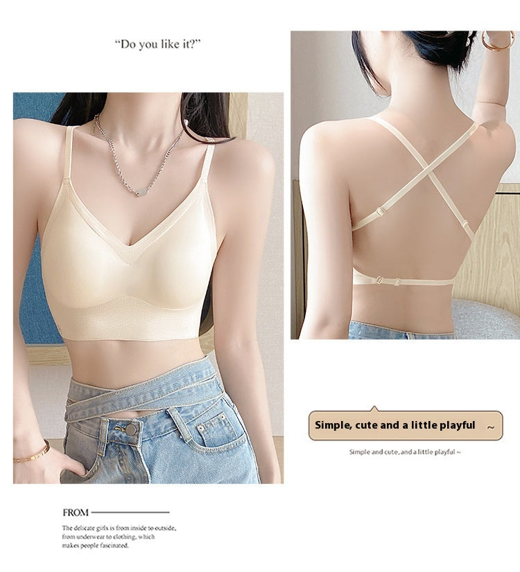 Women's U-shaped Beauty Back Push Without Back One-piece Bra