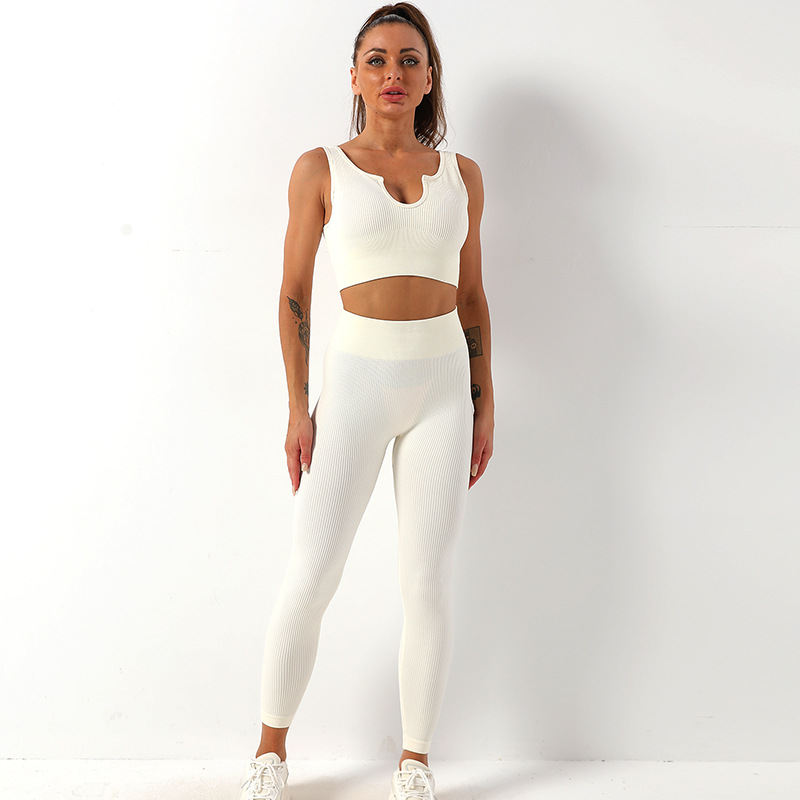 European And American Quick-drying Seamless Shockproof Sports Bra Yoga Vest Yoga Pants