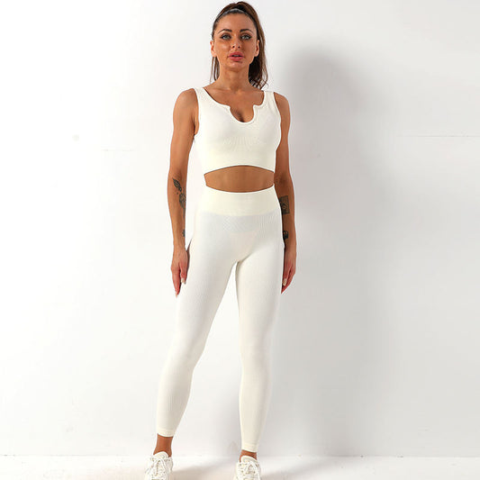 European And American Quick-drying Seamless Shockproof Sports Bra Yoga Vest Yoga Pants