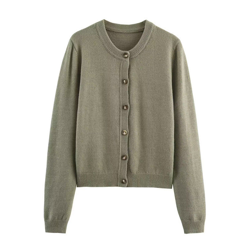 Womens Fashion Casual Loose-fit Single-breasted Long-sleeve