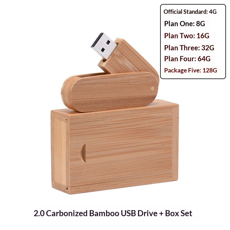 Wooden Box Computer USB Drive Commemorative Gift