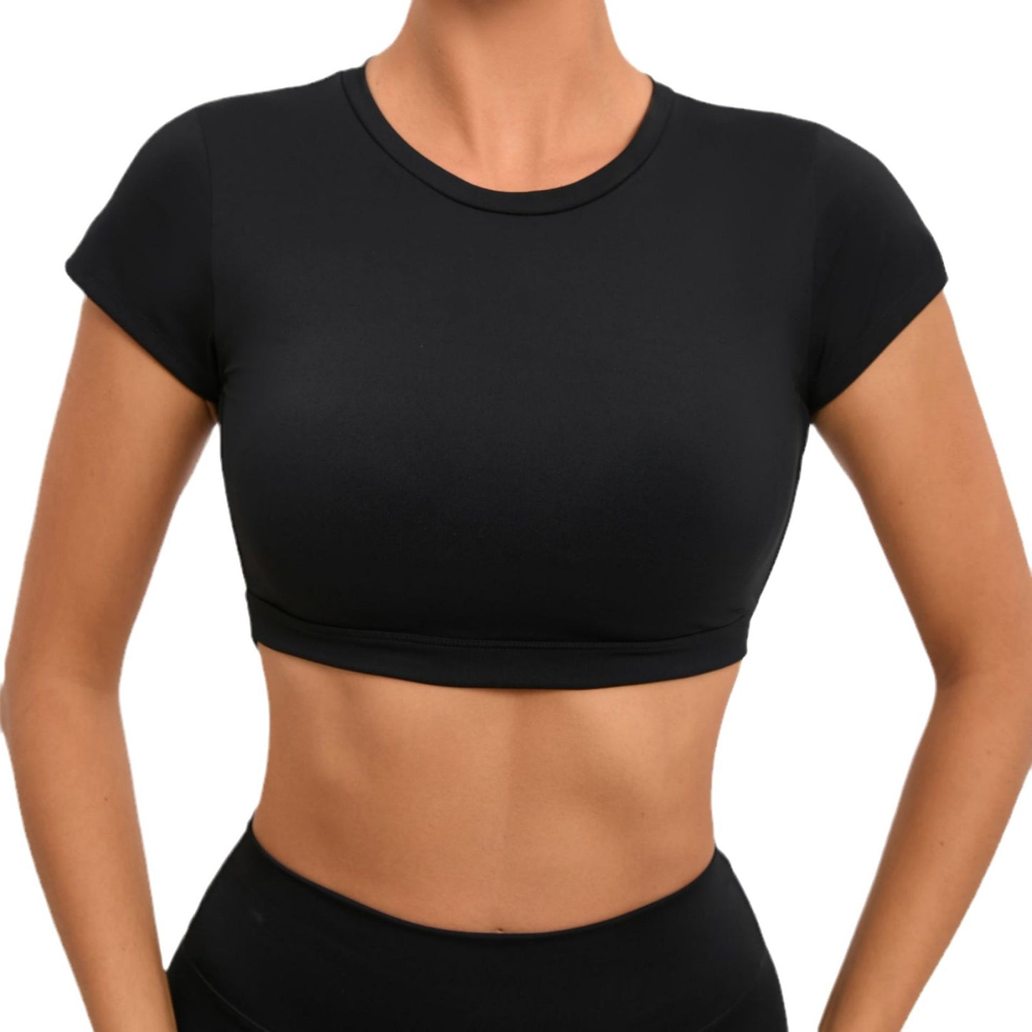 European And American Cross-Border Nude-Feel Fitness Apparel Womens Top