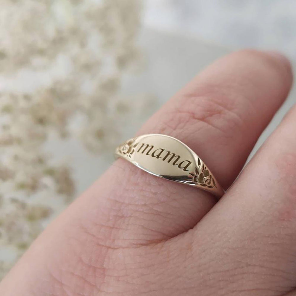 Weiwan Wish Best Seller In Europe And America New Simple Fashion Mama Letter Holiday Gift Ring