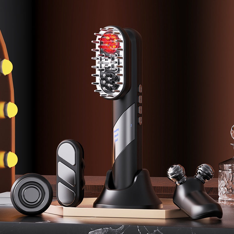 Four-in-one Beauty Comb Red Light EMS Massage Comb