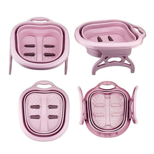 Foot Spa Pedicure Wet Bath Bubble Massage Bucket Feet Therapy Soothing Folding