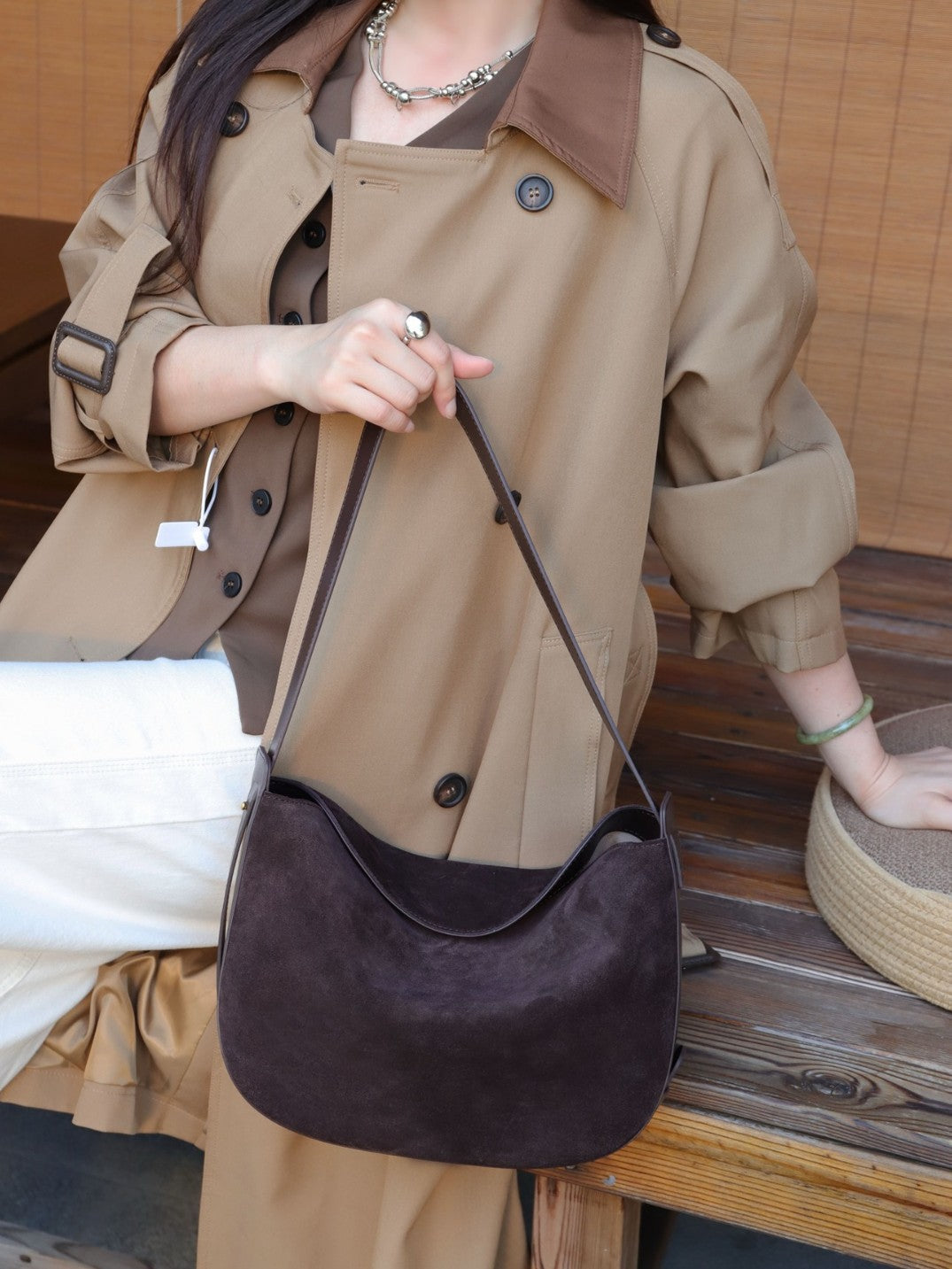 Retro Matte Genuine Leather Underarm Bag For Women, New Autumn-Winter Versatile Dumpling Bag, Casual Fashion Crossbody And Shoulder Bag