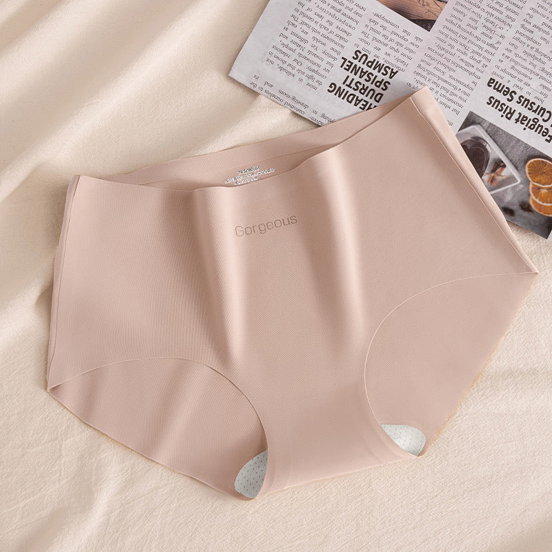 Yoga Fitness Silk Antibacterial Crotch Seamless Underwear