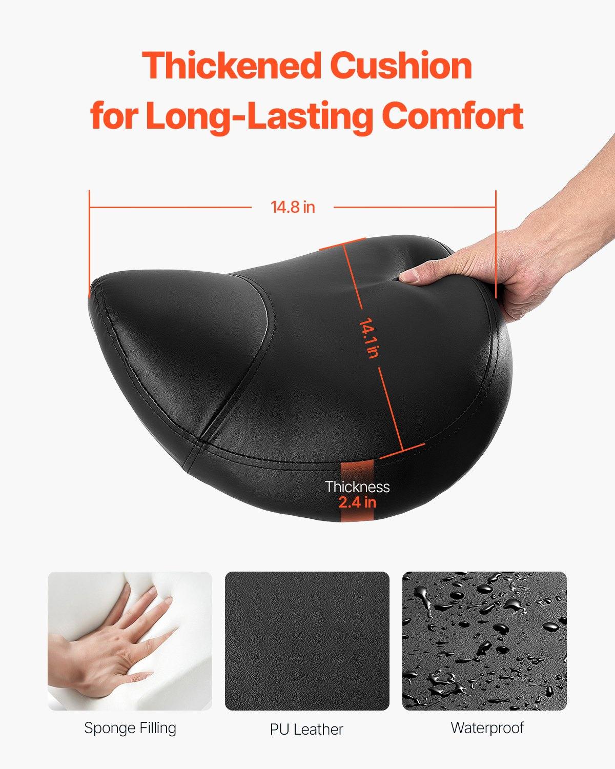 Sattelhocker Rollhocker 204 Kg Belastbarer Höhenverstellbarer (55-71 Cm) Drehhocker Arbeitshocker, Ergonomischer Verdickter PU-Leder-Drehsattelstuhl Für Salon Spa Massage Klinik, Schwarz