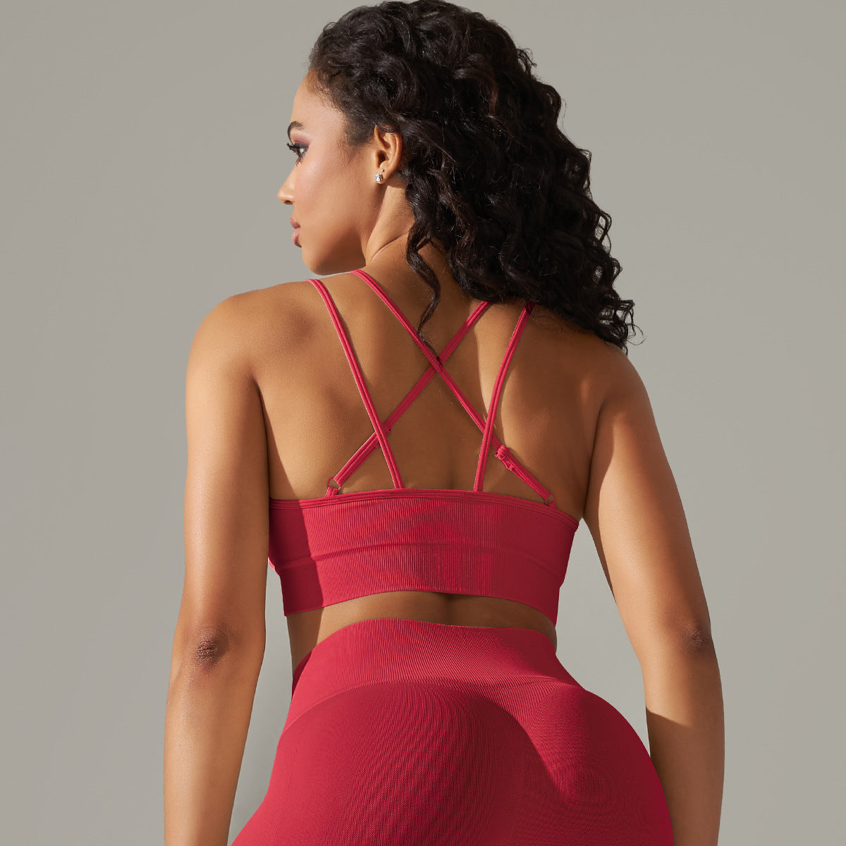 Seamless Knitted Beauty Back Yoga Clothes Running Workout Bra