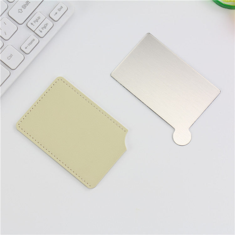 Stainless Steel Mirror Makeup Card Mirror Gift Portable Mirror