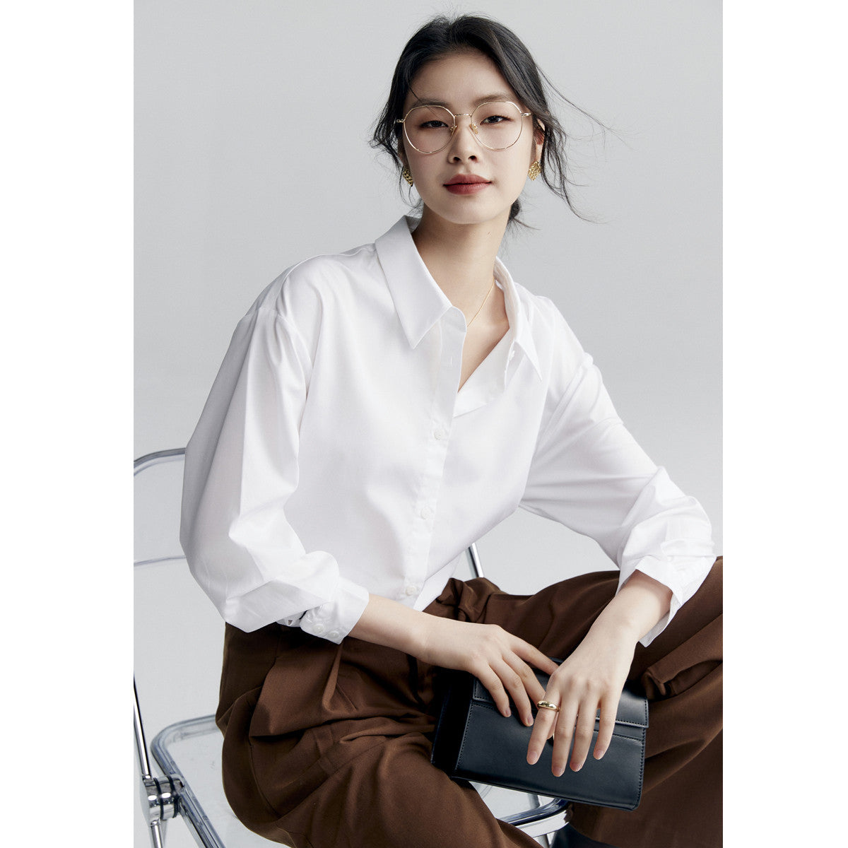 Seasonal New Casual Drop-shoulder Shirt For Women Elegant Style