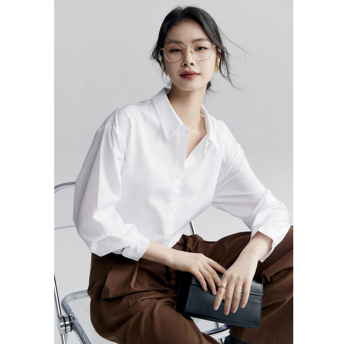 Seasonal New Casual Drop-shoulder Shirt For Women Elegant Style