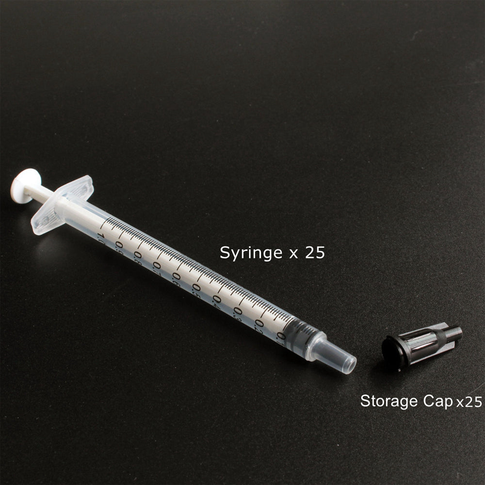 25pcs Luer Slip Tip 1ml Syringes With Caps Are Great For Pet Feeding, Glue, Hobby Crafts, Measurement, And Liquid Refill, But Not For Professional Medical Use